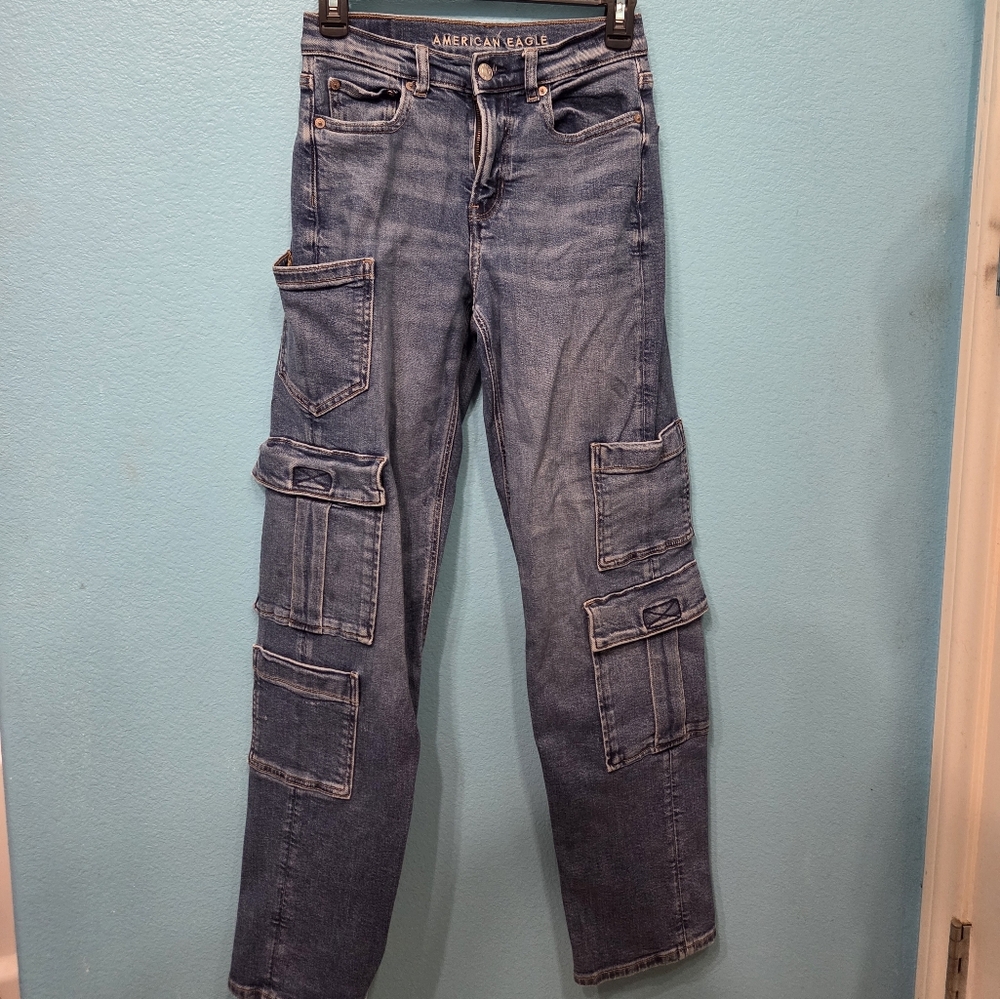 American Eagle Outfitters Blue Straight Leg Jeans